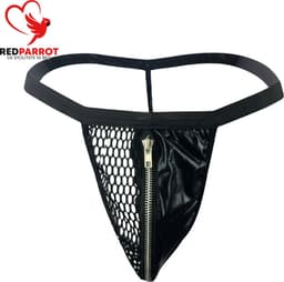 Micro string heren - Erotisch ondergoed - BDSM - Open kruis - Zwart - One size — thumbnail 2