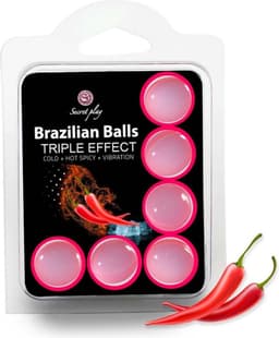 Secret Play Brazilian Balls - Massageolie - Triple Effect - 6 stuks — thumbnail 2