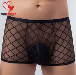 Zwart Transparante Boxershort- Erotisch - Heren - Sexy - Maat S en M — thumbnail 5