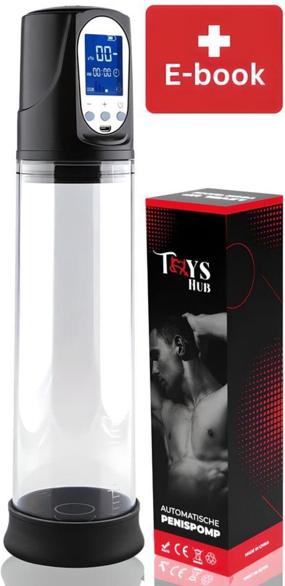 Toys Hub® Automatische Penispomp Deluxe - Met 2 Penisringen - Elektrisch - USB Oplaadbaar - LED Scherm - Sex Toys voor Mannen - Penis Vergroter — afbeelding 1