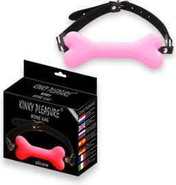 Bone Gag Roze met Verstelbare Band – Siliconen Mondstuk – Verstelbare Mondknevel voor Volwassenen — thumbnail 3