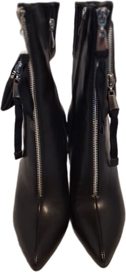 RUON- HALFHOOG LEDERLOOK LAARSJE-NAALDHAK 8 CM-EXTRA PURSE-38 — thumbnail 5