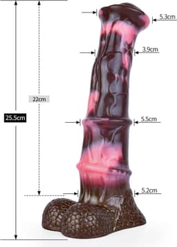 25.5cm Mega Dildo met Balzak - Grote Dildo - Dikke Dildo - Extreme Dildo - Anaal Groot - Reusachtige Dildo XXL - Buttplug XXXL Monster Dildo - Fantasy Dragon Dildo - Animal dildo - Anaal Groot - Zuignap — thumbnail 5