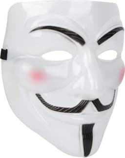 Anoniem masker-Halloween masker-Fancy masker-Halloween make-up rekwisieten-film thema masker-Halloween feestdecoratie-Halloween Party-V voor Vendetta masker-wit — thumbnail 2