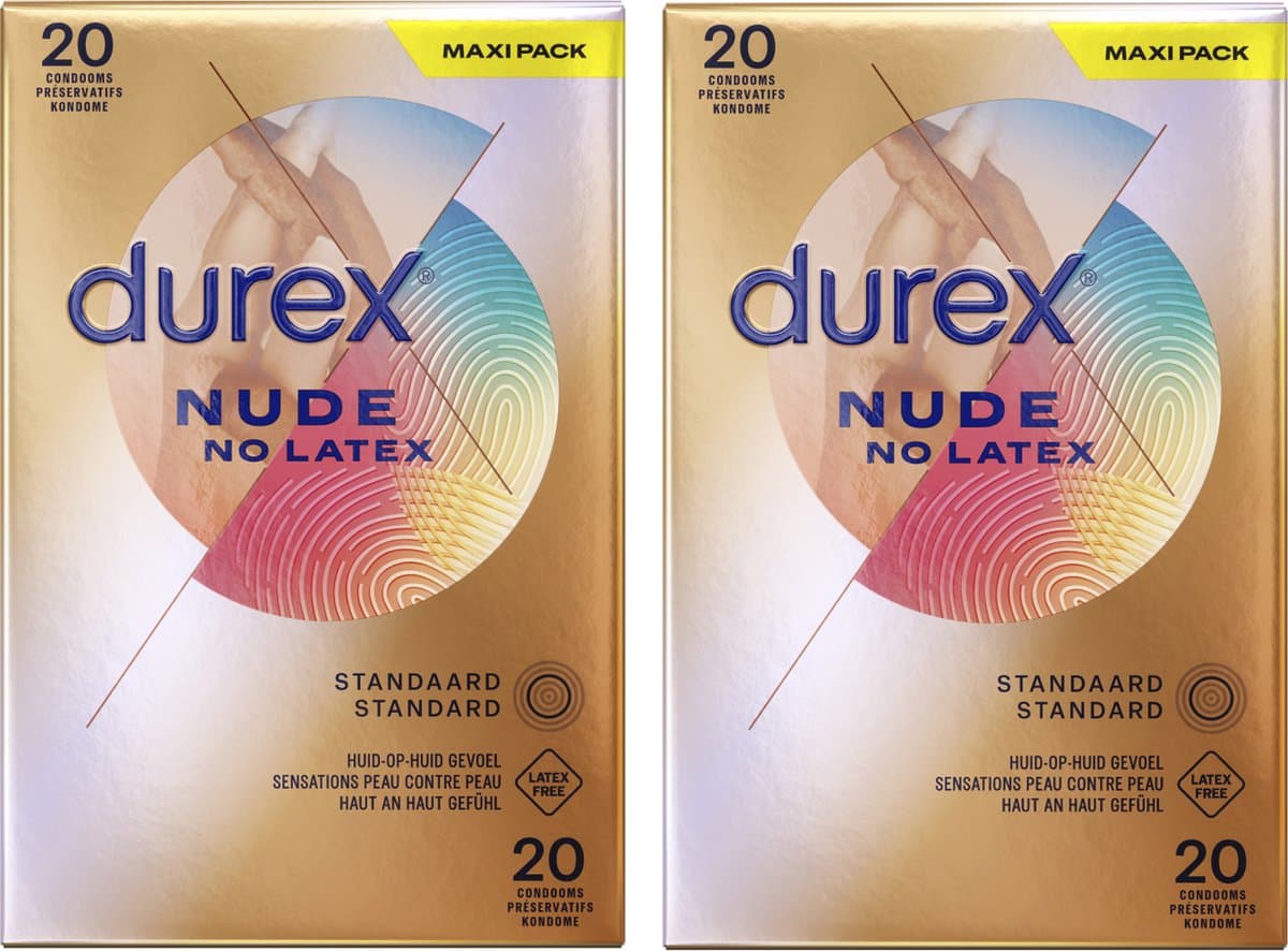 Durex - Condooms - Nude - Latexvrij - 2x 20 stuks — afbeelding 1