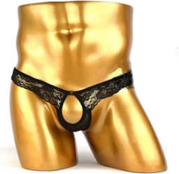 Erotische mannen string open kruis - Heren mini slipje - Erotische heren ondergoed - Vrouwen string voor hem - One size voor kledingmaat S en M — thumbnail 1