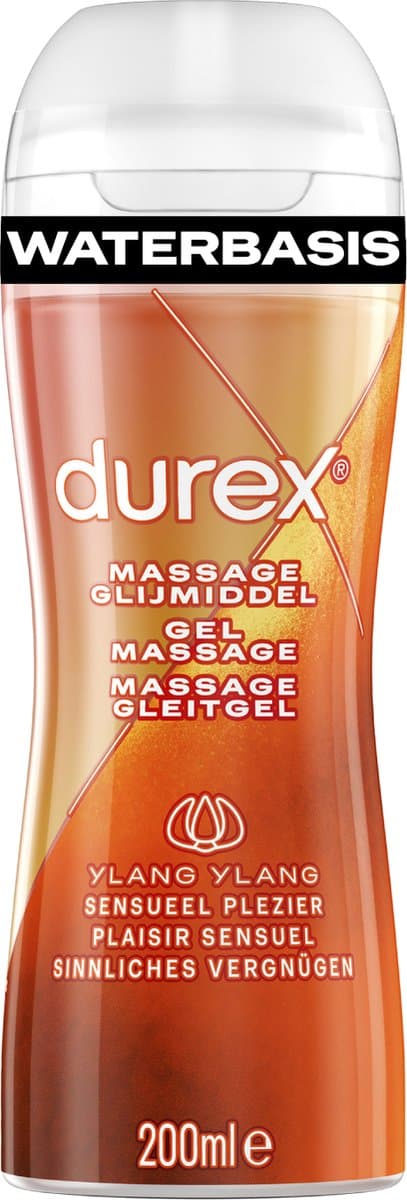 Durex Massage Olie en Glijmiddel 2-in-1 - Sensual met Ylang Ylang - waterbasis - 200 ml — afbeelding 1