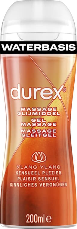 Durex Massage Olie en Glijmiddel 2-in-1 - Sensual met Ylang Ylang - waterbasis - 200 ml — thumbnail 1