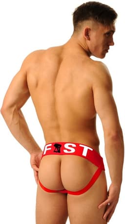 Fist Logo Jockstrap Rood maat Large — thumbnail 3