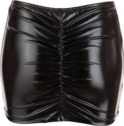 Cottelli Collection – Korte Strakke Wetlook Rok voor een  Verleidelijke Achter Aanblik – Maat XS – Zwart — thumbnail 3