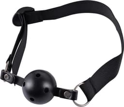 Power Escorts - Fetish Power - Kinky Gag - Mondknevel - Verstelbare Mondknevel - BR95 - Ball Gag - Zwart - gave Cadeaubox — thumbnail 1