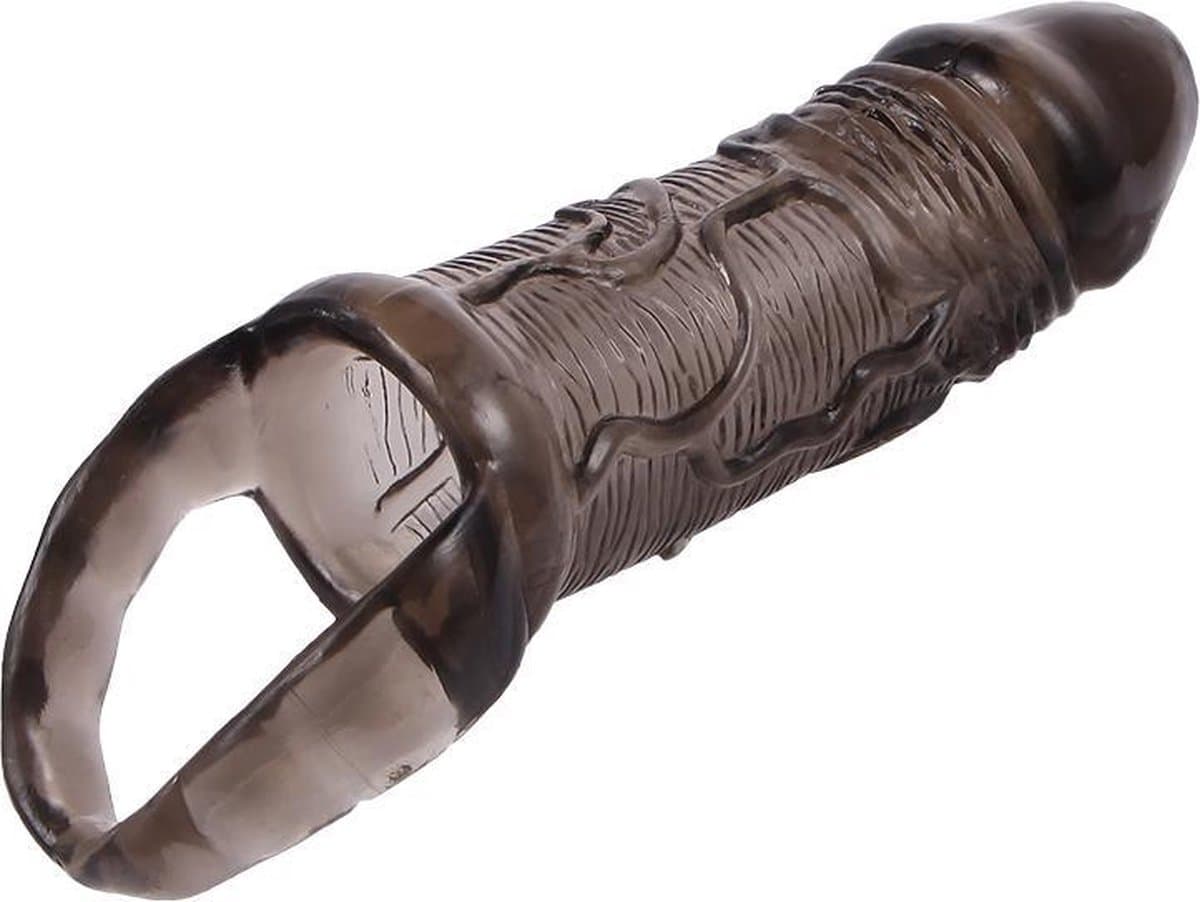 Power Escorts Penis Sleeve - Formaat 11.5 cm - Diameter 3.5 cm - Zwart — afbeelding 1