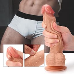 levensechte dubbel gelaagde dildo - realistisch- met zuignap - 22 cm — thumbnail 10