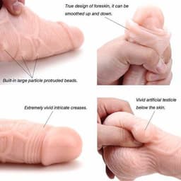 levensechte dubbel gelaagde dildo - realistisch- met zuignap - 22 cm — thumbnail 13