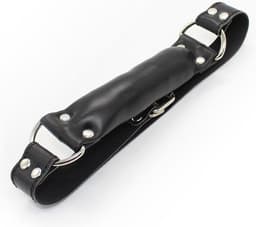 Banoch - Bit gag soft straight black - bitgag van imitatieleer zwart - bdsm — thumbnail 16