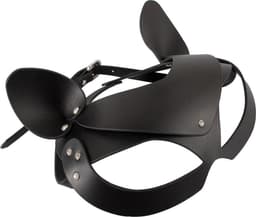 Bad Kitty – Kunstlederen Hoofdmasker met Katten Oortjes Verstelbaar – One Size – Zwart — thumbnail 5