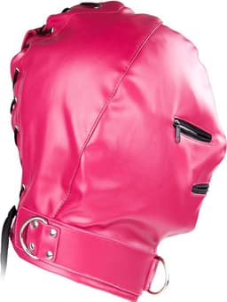 Banoch - Gimp/2 Pink - Roze bondage Masker van pu leer | BDSM — thumbnail 5
