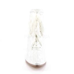 EU 42,5 = US 12 | VICTORIAN-30 | 2 3/4 Flaired Heel Lace Up Ankle Bootie w/Lace Overlay — thumbnail 2