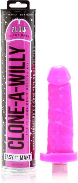 Clone A Willy Kit Dildo Glow In The Dark - Roze — thumbnail 1