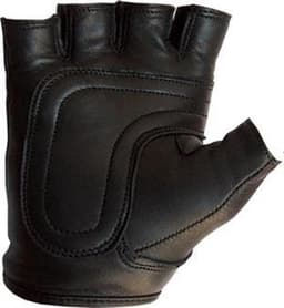 Mister B - Leren Handschoenen zonder Vingers - Zwart L — thumbnail 2