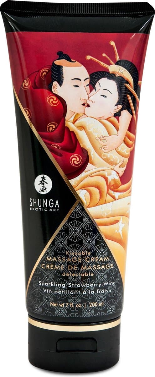 Shunga - Massage Crème - Strawberry Wine — afbeelding 1