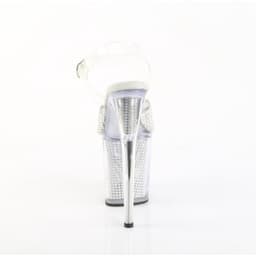 Pleaser - FLAMINGO808PREMRSN Sandaal met enkelband, Paaldans schoenen - US 7 - 37 Shoes - Zilverkleurig — thumbnail 2