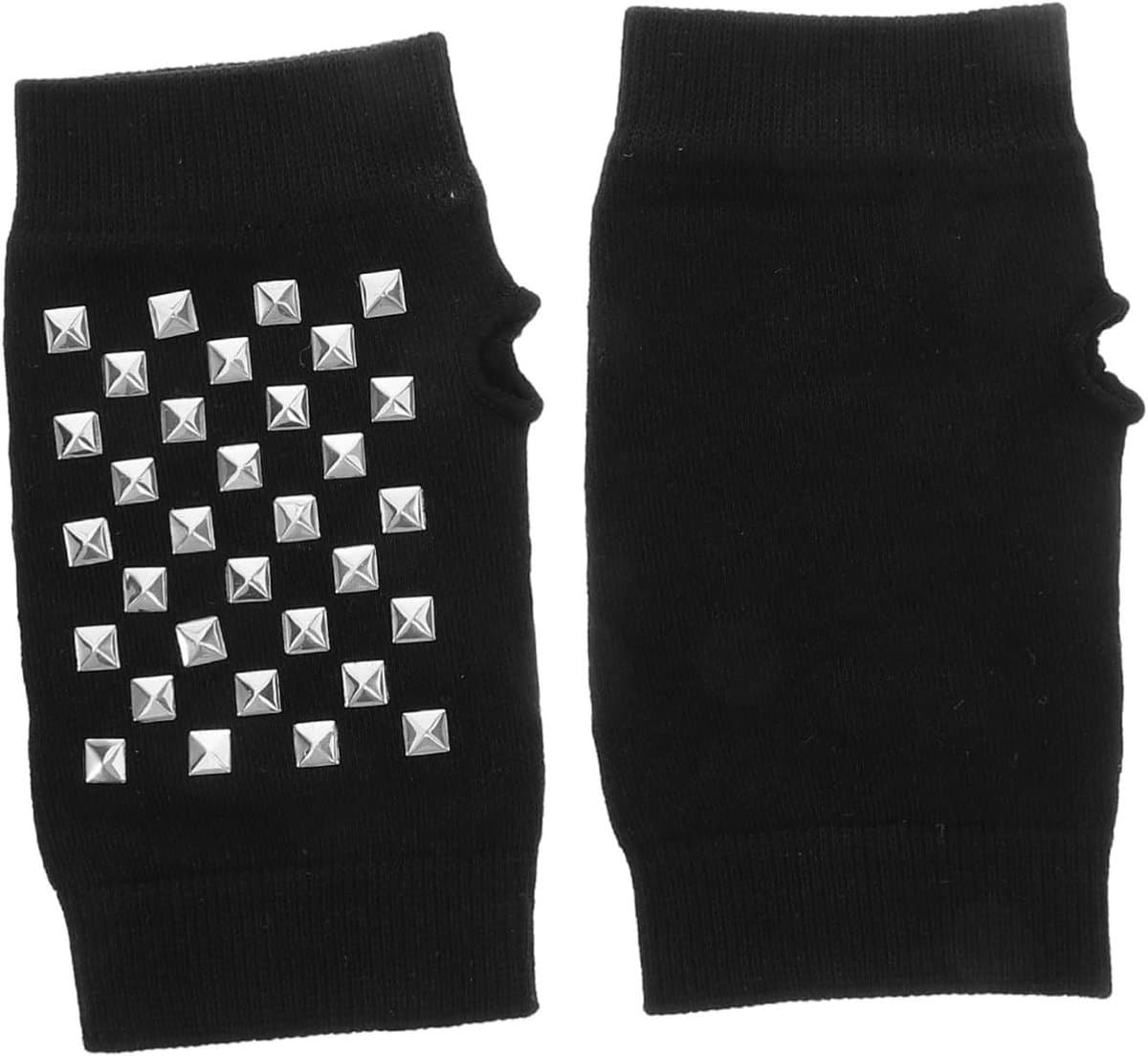 Vingerloze Handschoenen - Gebreide Polswarmers - Schrijven Typen - Uniek Patroon - 15.5 cm - Multicolor — afbeelding 1