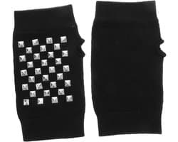 Vingerloze Handschoenen - Gebreide Polswarmers - Schrijven Typen - Uniek Patroon - 15.5 cm - Multicolor