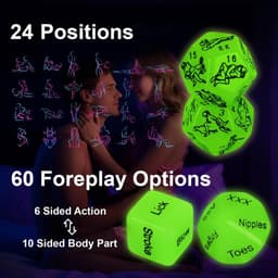 Intiem Cadeau - Glow in the Dark Erotische Dobbelstenen - koppelspel - koppelstenen - koppel spellen — thumbnail 2