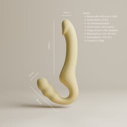 Strapon Vibrator voor Vrouwen - Sex toys - Seksspeeltjes - G-Spot & Clitoris Stimulator - Voor Koppels - 2 Trillende Uiteinden - Siliconen - Magnetisch Oplaadbaar — thumbnail 3