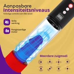 Elektrische Penispomp - 8 Zuigstanden – Penisvergroter Penis Pomp voor Erectieverbetering – Vacuüm Pomp Voor Mannen — thumbnail 4
