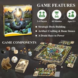 Rune Stones Bordspel - Druïden Spel - Fantasy Artefacten Maken - Permanente Vaardigheden - 2-4 Spelers - Fantasy — thumbnail 2
