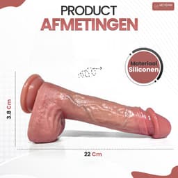 ME'ADAM - XXL Siliconen Vibrator - Dildo met Zuignap en Afstandsbediening - Krachtige Vibraties - Vaginaal & Anaal - Sextoys — thumbnail 3