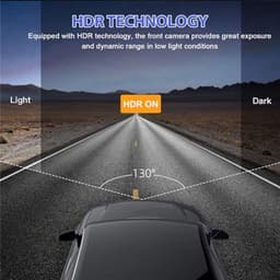 1080P HD Dual Dash Cam - Voorzijde en Interieur Opname - G-sensor en Groot Scherm — thumbnail 5