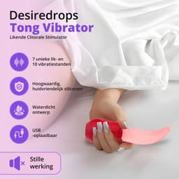 Desiredrops® Tong Vibrator met Lick-beweging – 10 Tongstanden & 10 Vibratiestanden – Waterdicht – Clitoris Stimulator – Vibrators voor Vrouwen – Sex Toys voor Vrouwen — thumbnail 3