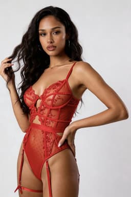 Erotische Body – Premium Quality – High End – Sexy Lingerieset – Lingerie Erotisch – Classy luxe kanten lingerieset – Erotische Bustier – BH en jarretelset – Dames lingerie – Sexy lingerie – Spannende lingerie – Dare to Undress – Maat XS/S, M, L, XL — thumbnail 2