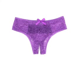 Zeloria Kanten Slip met Open Kruis – Paars – Dames Lingerie Slip met Stretch – XXL — thumbnail 5