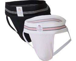 MM Sports The Original No. 10 Jockstrap 3 inch Multipack 1x Black + 1x White - MAAT XL - Heren Ondergoed - Jockstrap voor Man - Mannen Jock