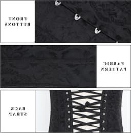 Elegante Satijnen Onderbust Corset met Kant - Taille Cincher voor Shaping en Bruiloft - Functionele Onderkleding voor Vrouwen — thumbnail 3