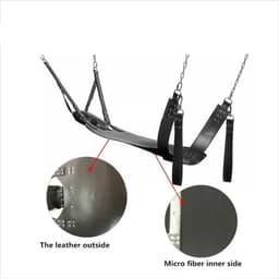 DIMICO - Sex Toys voor Mannen en Vrouwen - Sling - Hangmat - Bondage - BDSM - Kunstleer - Sex Swing - Sex Schommel - met Standaard — thumbnail 4