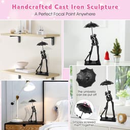 Romantische Cadeauset - Liefdesbeeld - Jubileum Vieren - Met Wenskaart - 10 cm sculptuur - Roze — thumbnail 3