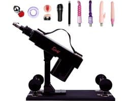 LoveVlijt - Seksmachine met Dildo en vele extra Opzetstukken - Discreet - Sex Fuck Machine - Penetratie - Neukmachine - Voor Mannen en Vrouwen - Talloze Standjes - Clitoris Gspot Stimulator - Krachtige Erotische Machine - Zwart