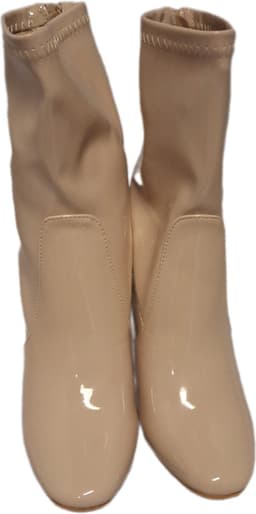 L.DAY-LAARSJE -MIRROR LEDER LOOK-BEIGE-GLAZEN HAK-8CM-39 — thumbnail 4