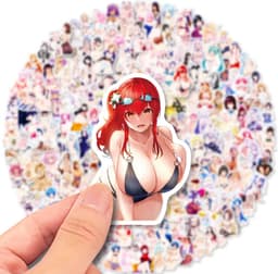 200 Erotische hentai stickers - Stickerset Anime - Volwassenen - Sexy - BDSM - 4-8CM — thumbnail 1