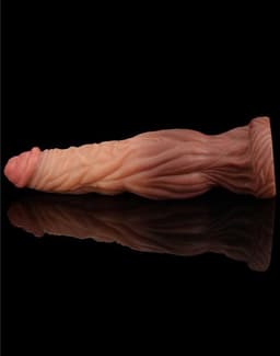 Lovetoy - Realistische XXL Dildo 24.5 cm - Lichte/donkere Beige — thumbnail 15