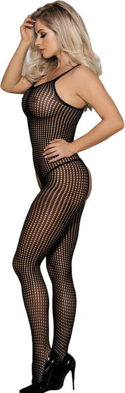 Subblime - 951726 Black Elastic Fishnet Crotchless Bodystocking One Size — thumbnail 5