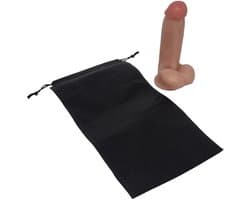 Sensationsdeluxe - Realistische Dildo met Balzak - 15 cm - Dildo met Zuignap - Beige - Sex speeltje voor Mannen Anaal - en voor Vrouwen en Man