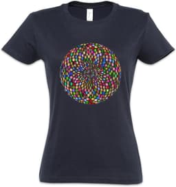 Dames T-Shirt Psychedelische Disco Lichten Print | Hoogwaardig Katoen — thumbnail 1