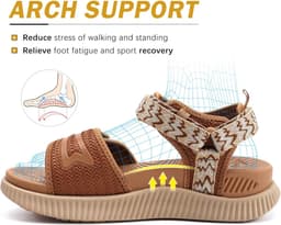 Comfortabele Dames Sandalen Orthopedisch met Open Neus en Verstelbare Bandjes — thumbnail 5