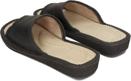 Dames Slippers Echt Leer Zomer Open Teen Steekdetails Diverse Kleuren — thumbnail 5